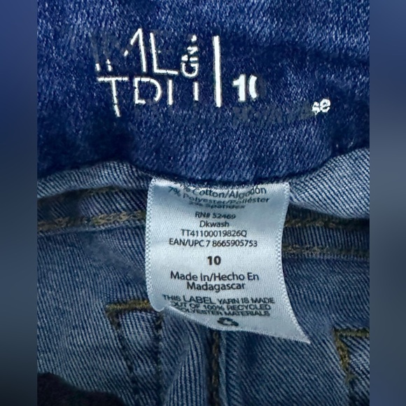 Womens Time And Tru Jeans 10 Skinny High Rise Blue Pants - Picture 3 of 5